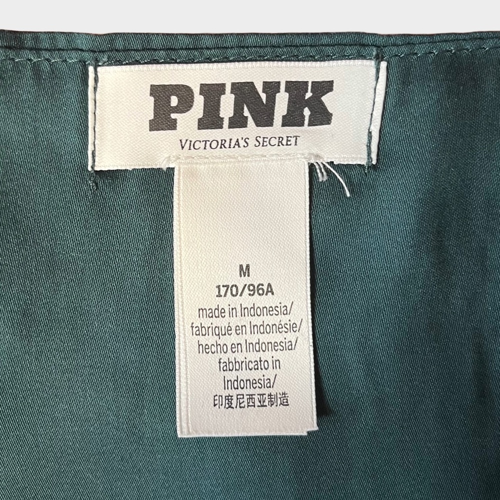 PINK Victoria’s Secret TENCEL™ Slip Mini Dress | Y2K Emerald Green S-M - Picture 8 of 10